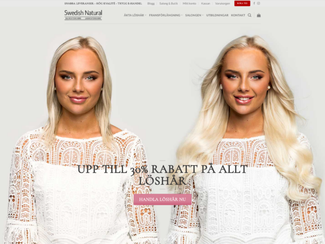 Swedish Natural säljer löshår med WooCommerce och WordPress